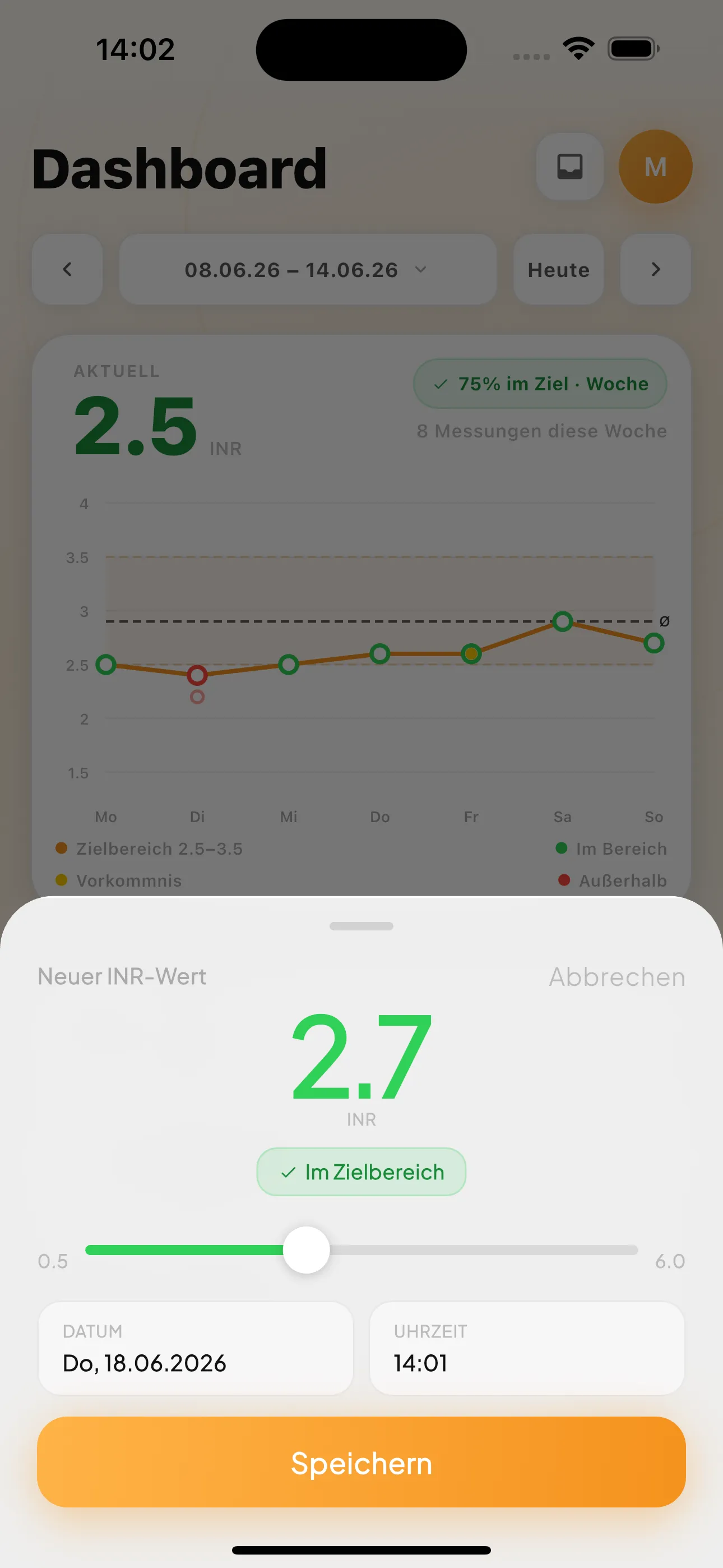 INR erfassen